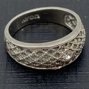 AVON Lattice Ring-Pewter Size 7 Vintage Rare